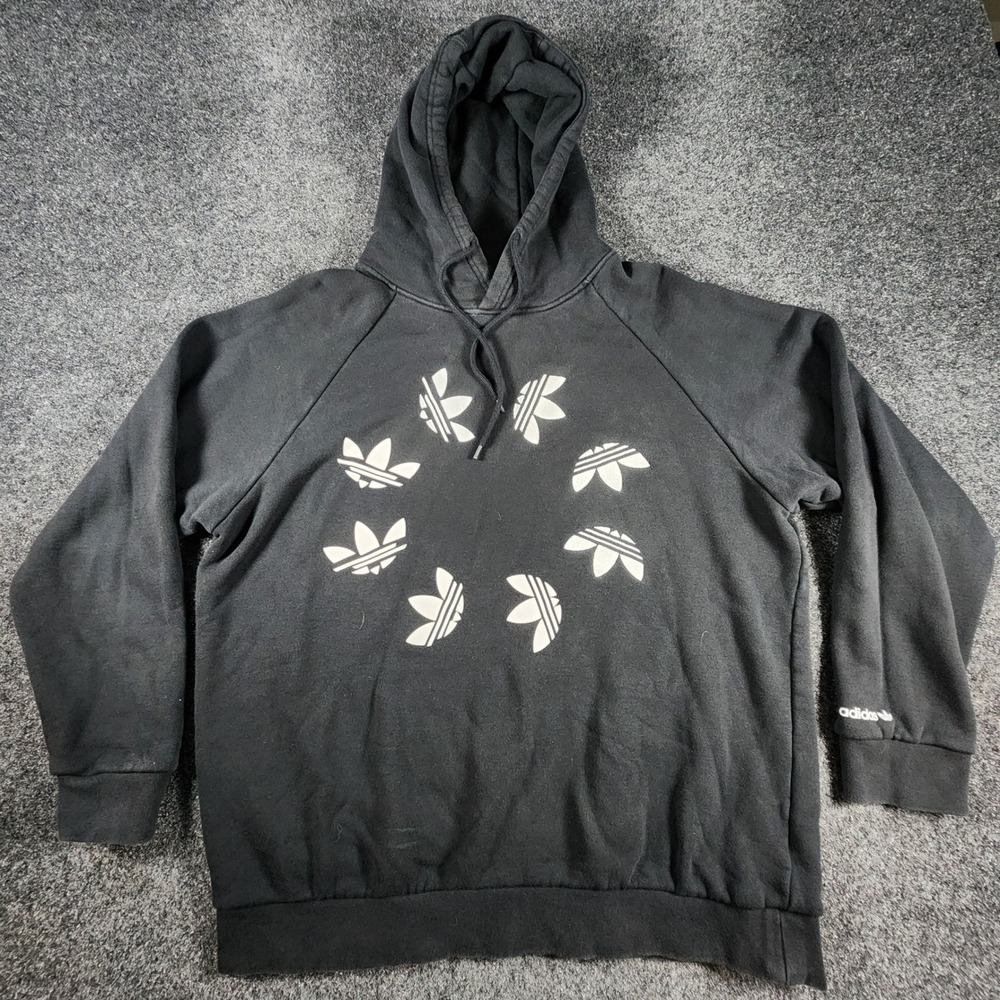 Adidas Adicolor Shattered Trefoil Logo Hoodie Mens L Black Originals Pullover